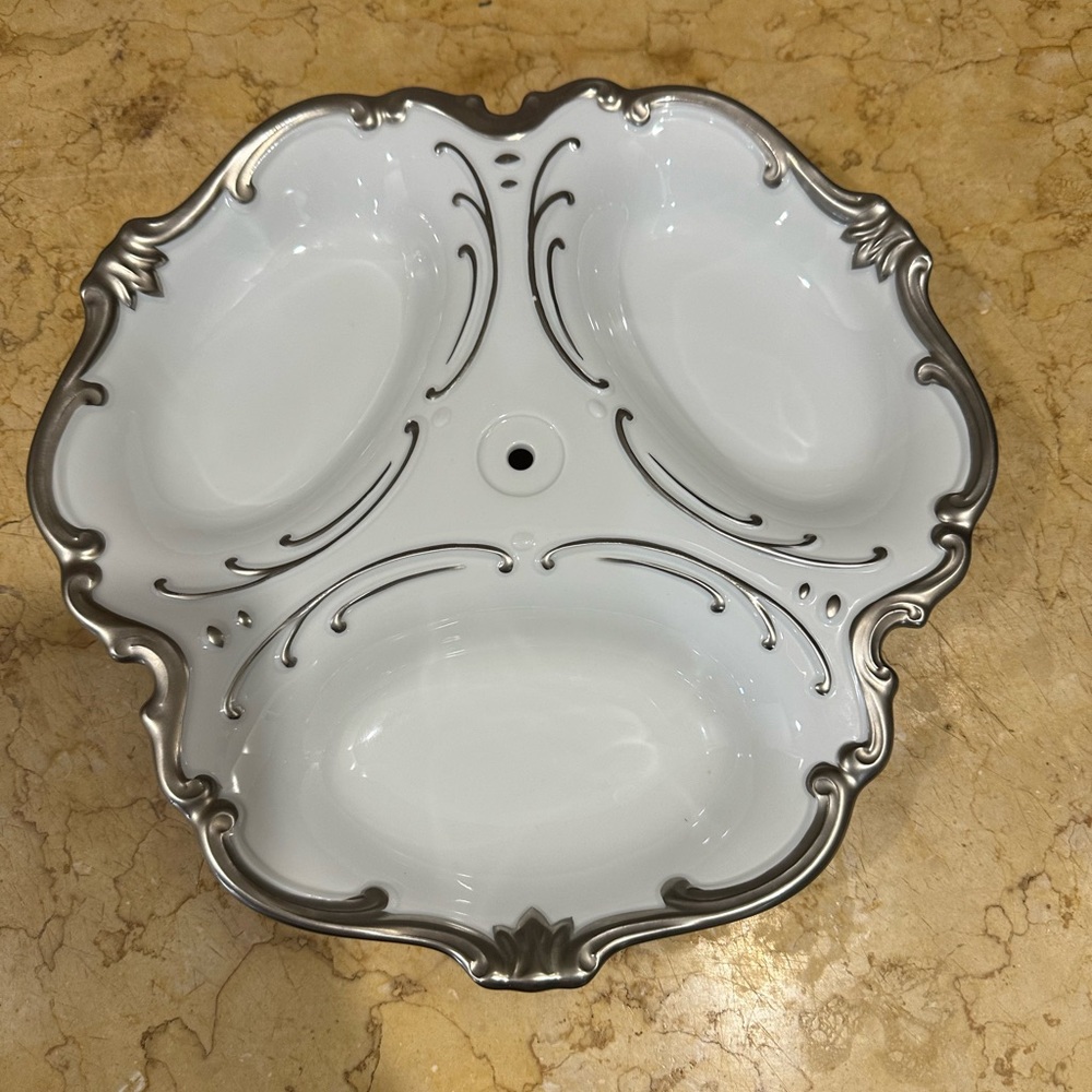Weimar 3 section porcelain tray made in Germany